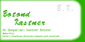 botond kastner business card